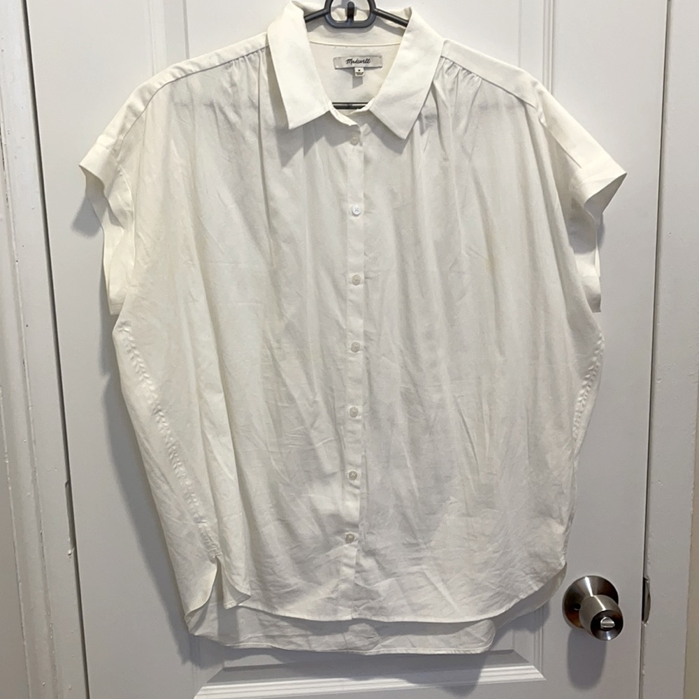 Madewell women’s white blouse